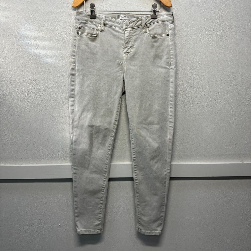Liverpool Jeans Company Relaxed Ankle Skinny Women's 4/27 Jean Pants Light Gray